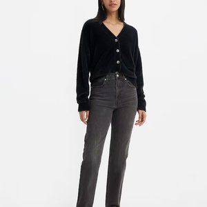 Levi's Premium 70'S HIGH SLIM STRAIGHT WOMEN'S JEANS in black, size 29